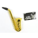 Handpfeife Saxophon mit 5 Sieben, 9 cm