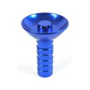 Shishakopf "Metall" Blau-Metallic auseinanderbaubar, 10,5 cm, 2,4 cm Öffnung