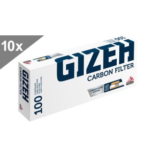 Gizeh Carbon Filter 100, 100 Hülsen, 10er Gebinde