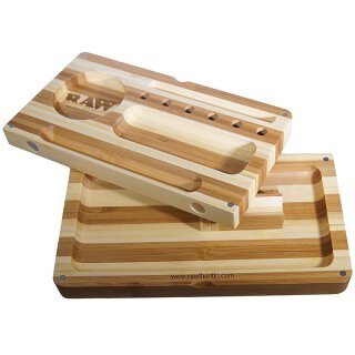 RAW Rolling Tray Drehunterlage Bambus Backflip Magnetic Bamboo  24 x 12,7 x 4,6 cm