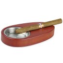 Humidor-Set inkl. Zigarrenascher und Zigarrenabschneider, bordeaux-rot  24x18x9cm