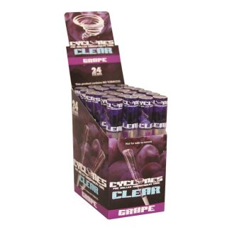 Cyclones Cone CLEAR Grape, King Size  24er Display