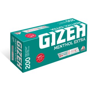 Menthol Hülsen: Gizeh Menthol Extra 200er Hülsen