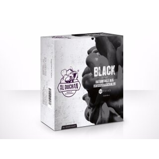 Al Duchan "Black" Premium-Naturkohle (Kokos) 50er Pack, 1 Kg