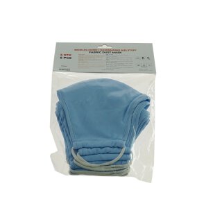 Mundbedeckung hellblau 100 % Polyester  (Aus hygienischen Gründen ist eine Rücknahme ausgeschlossen!)