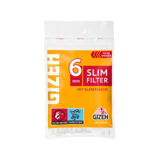 Gizeh Slim Filter mit Gummierung 120 Filter