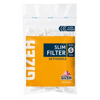 Gizeh Slim Filter Aktivkohle 120 Filter 5 Beutel