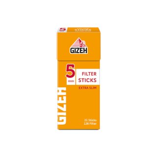 Gizeh Filter Sticks Extra Slim 5,0mm, 126 Filter 1 Pack