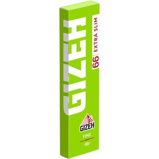 Gizeh fine Extra Slim Zigarettenpapier 2x 50 x 66 Blatt+Feuerzeug Klassepreis 