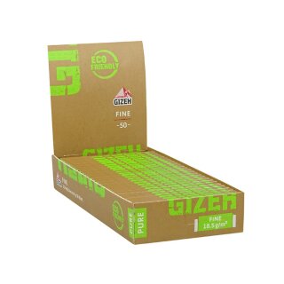 Gizeh Pure Fine Zigarettenpapier 50 Blatt 25 Stück (1 Box)
