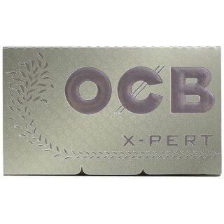 Box - OCB X-PERT Silber kurz 25 Hefte je 100 Blatt