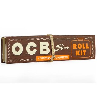 5 Stück OCB KS Virgin ungebleicht Slim Roll Kit