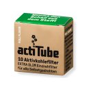 actiTube Aktivkohlefilter 6mm EXTRA SLIM FULL Flavor 10er...