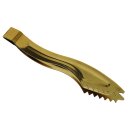 Zange für Shishakohle aus Metall; gold; Länge 16 cm