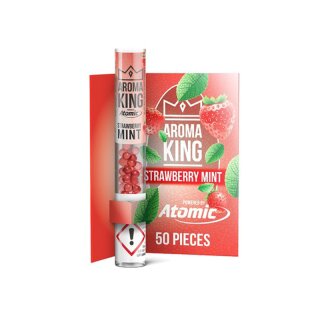 Aroma King Pen Applikator Aromakugeln "Strawberry Mint" (Erdbeere, Minze), Packung mit 50 Kugeln; nachfüllbar