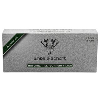White Elephant Natur-Meerschaumfilter  Size Ø 6 mm, 45 Stück