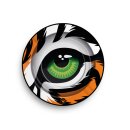 Aschenbecher Feline Eyes Tiger aus Metall, Ø 14 cm