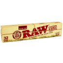 RAW Cones Organic 1 1/4 165mm pre-rolled, 32er Packung