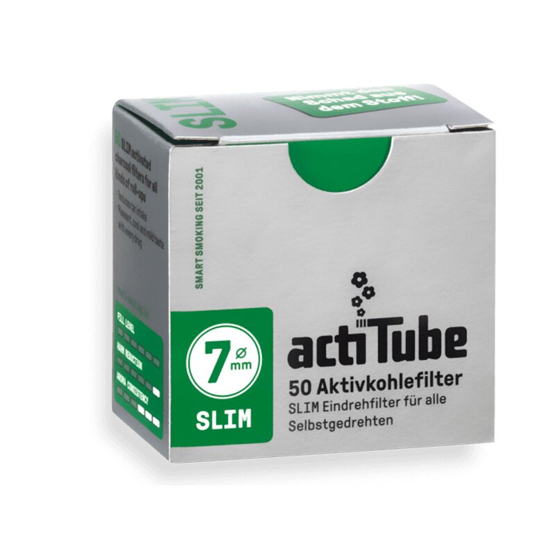 50 x acti Tube Aktivkohlefilter 6mm Eindrehfilter für alle Selbstgedrehten 